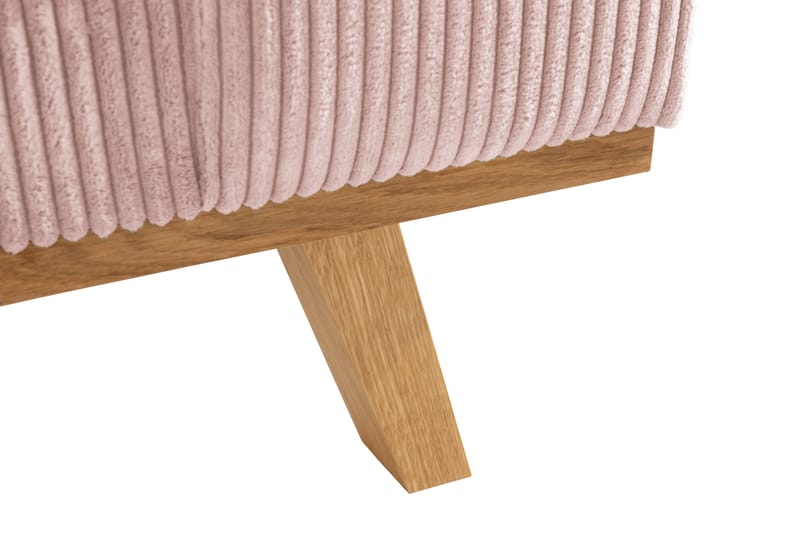 Divansofa Haga 2,5-seter - Rosa/Eik - Møbler - Sofaer - Sofaer med sjeselong - 4 seters sofa med divan