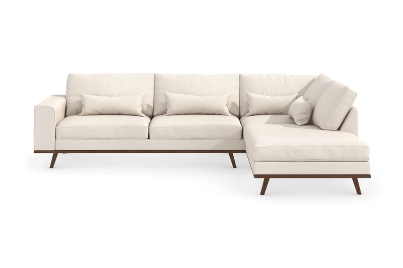 DivanSofa Haga 2,5-seters - Beige / Eik - Møbler - Sofaer - Sofaer med sjeselong - 4 seters sofa med divan