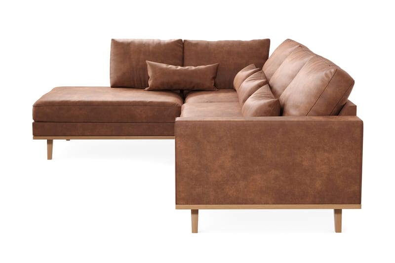 DivanSofa Haga 2,5-seters - Brun/Eik - 4 seters sofa med divan - Sofaer med sjeselong