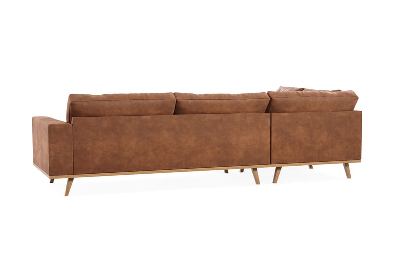 DivanSofa Haga 2,5-seters - Brun/Eik - 4 seters sofa med divan - Sofaer med sjeselong