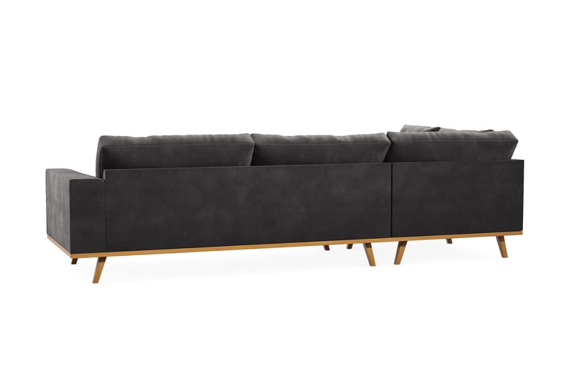 DivanSofa Haga 2,5-seters - Lysegrå/Eik - Møbler - Sofaer - Sofaer med sjeselong - 4 seters sofa med divan