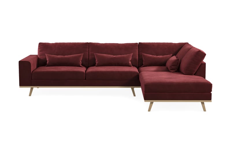 DivanSofa Haga 2,5-seters - Rød - Møbler - Sofaer - Sofaer med sjeselong - 4 seters sofa med divan