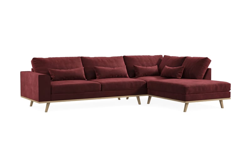 DivanSofa Haga 2,5-seters - Rød - Møbler - Sofaer - Sofaer med sjeselong - 4 seters sofa med divan