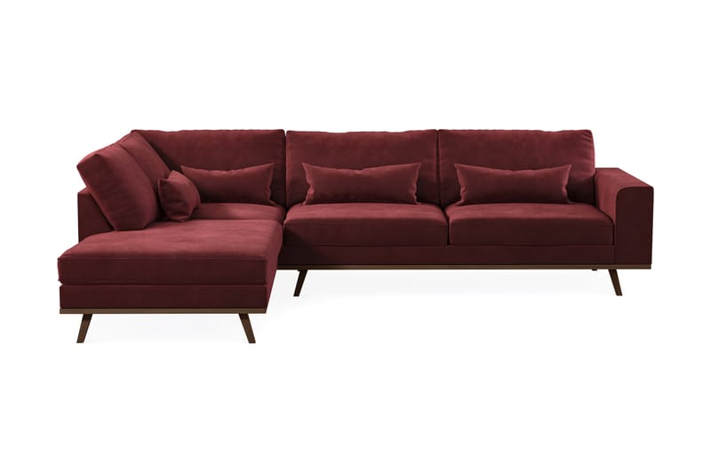 DivanSofa Haga 2,5-seters - Rød - Møbler - Sofaer - Sofaer med sjeselong - 4 seters sofa med divan