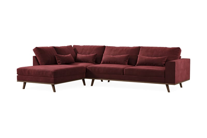 DivanSofa Haga 2,5-seters - Rød - Møbler - Sofaer - Sofaer med sjeselong - 4 seters sofa med divan