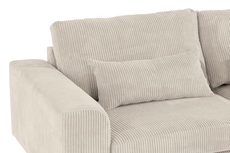 Divansofa Haga Cordfløyel - Beige - Møbler - Sofaer - Sofaer med sjeselong - 4 seters sofa med divan