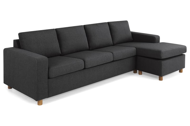 Divansofa Nevada 4-seter Vendbar - Antrasitt - Møbler - Sofaer - Sofaer med sjeselong - 4 seters sofa med divan