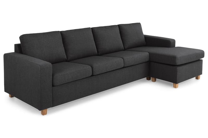 Divansofa Nevada 4-seter Vendbar - Antrasitt - Møbler - Sofaer - Sofaer med sjeselong - 4 seters sofa med divan