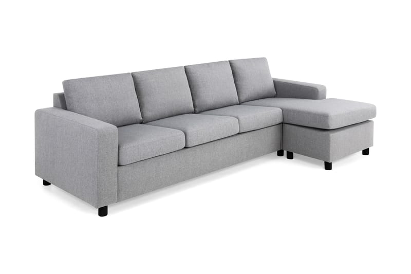 Divansofa Nevada 4-seter Vendbar - Lysgrå - Møbler - Sofaer - Sofaer med sjeselong - 4 seters sofa med divan