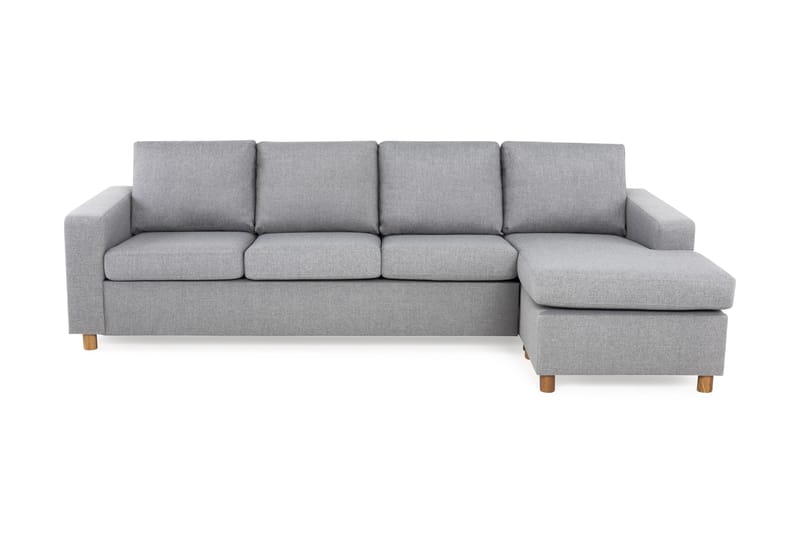 Divansofa Nevada 4-seter Vendbar - Lysgrå - Møbler - Sofaer - Sofaer med sjeselong - 4 seters sofa med divan