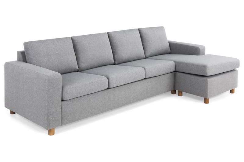 Divansofa Nevada 4-seter Vendbar - Lysgrå - Møbler - Sofaer - Sofaer med sjeselong - 4 seters sofa med divan