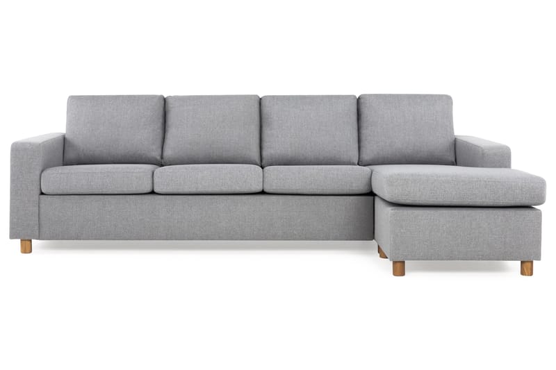 Divansofa Nevada 4-seter Vendbar - Lysgrå - Møbler - Sofaer - Sofaer med sjeselong - 4 seters sofa med divan