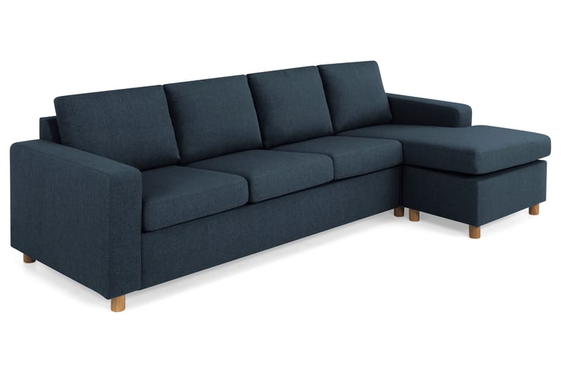 Divansofa Nevada 4-seter Vendbar - Mørkblå - Møbler - Sofaer - Sofaer med sjeselong - 4 seters sofa med divan