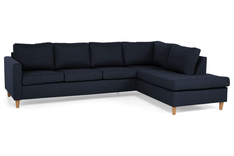 Divansofa Yen 4-seter Høyre - Blå - Møbler - Sofaer - Sofaer med sjeselong - 4 seters sofa med divan