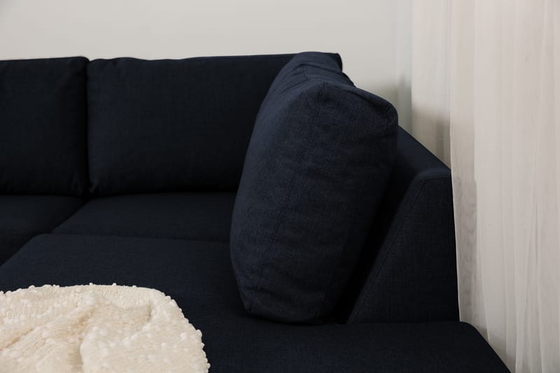 Divansofa Yen 4-seter Høyre - Blå - Møbler - Sofaer - Sofaer med sjeselong - 4 seters sofa med divan