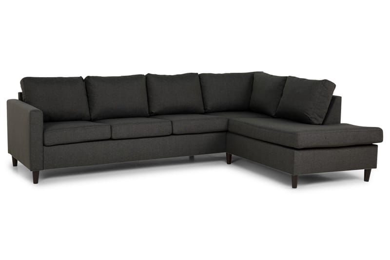 Divansofa Yen 4-seter Høyre - Mørkgrå - Møbler - Sofaer - Sofaer med sjeselong - 4 seters sofa med divan