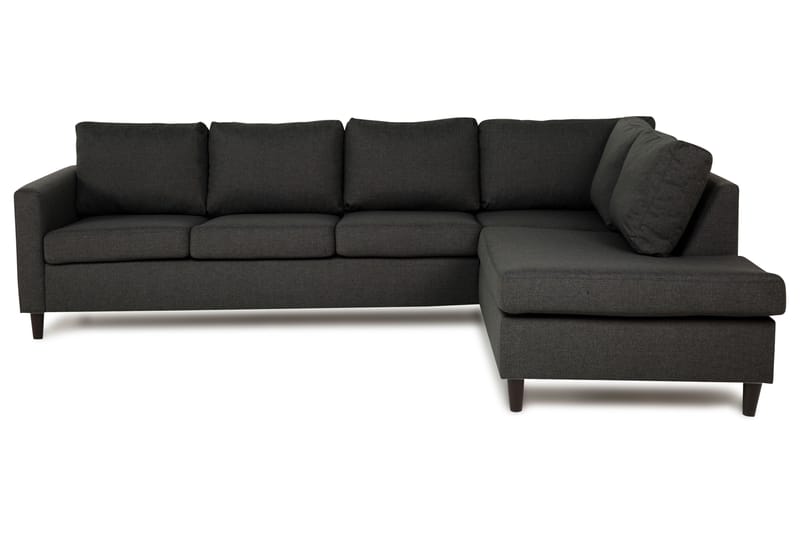 Divansofa Yen 4-seter Høyre - Mørkgrå - Møbler - Sofaer - Sofaer med sjeselong - 4 seters sofa med divan