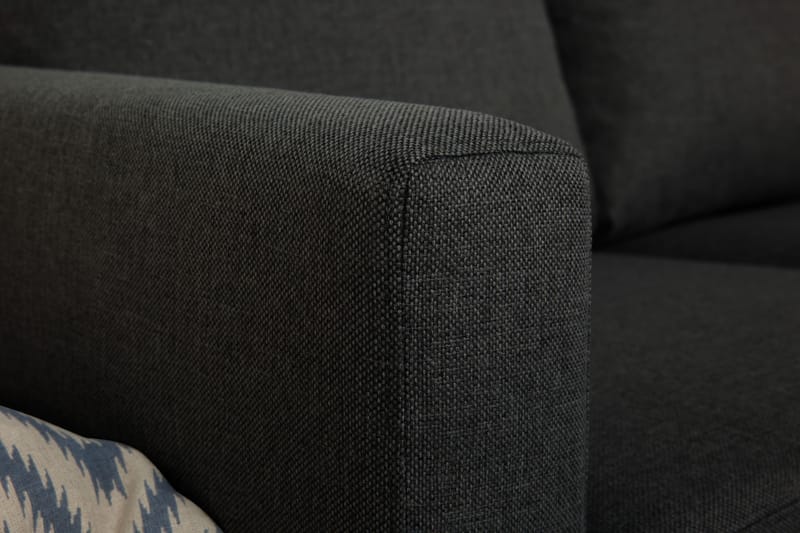 Divansofa Yen 4-seter Høyre - Mørkgrå - Møbler - Sofaer - Sofaer med sjeselong - 4 seters sofa med divan