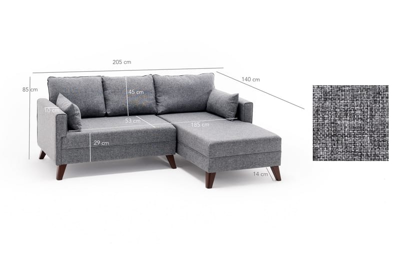 Divansovesofa Burundi 2-seter - Møbler - Sofaer - Sofaer med sjeselong - 4 seters sofa med divan