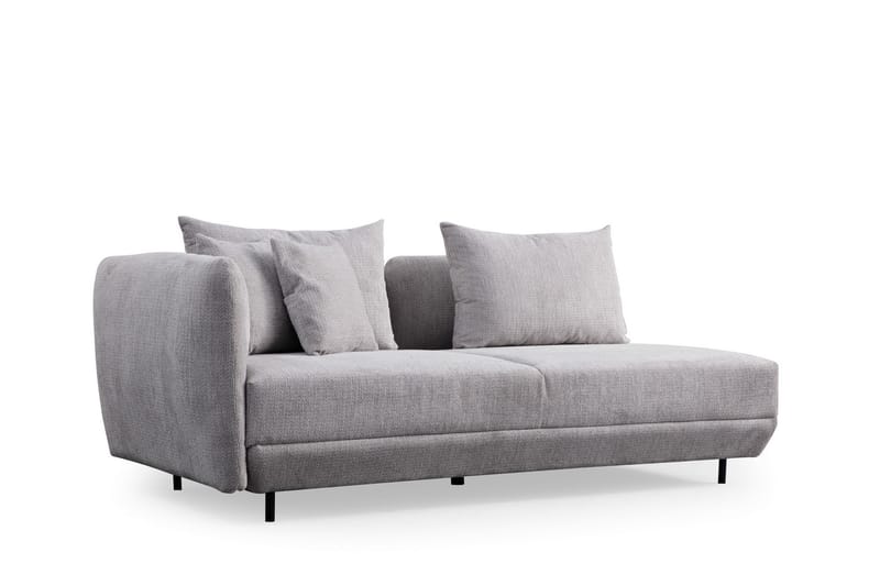 4-seters Sofa med Divan Floransa - Lysegrå - Møbler - Sofaer - Sofaer med sjeselong - 4 seters sofa med divan