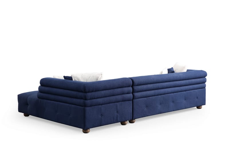 4-seters Sofa med Divan Namarta - Mørkeblå - Møbler - Sofaer - Sofaer med sjeselong - 4 seters sofa med divan