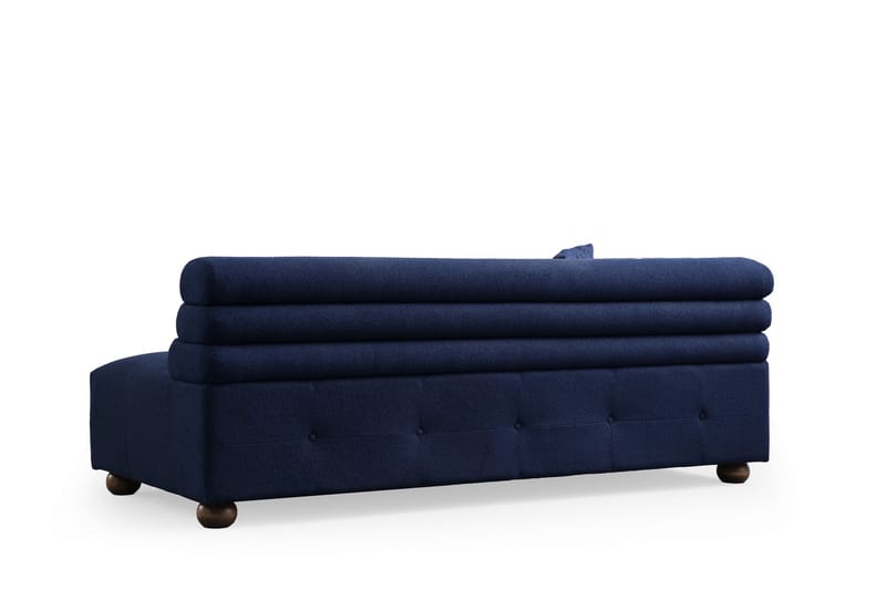 4-seters Sofa med Divan Namarta - Mørkeblå - Møbler - Sofaer - Sofaer med sjeselong - 4 seters sofa med divan