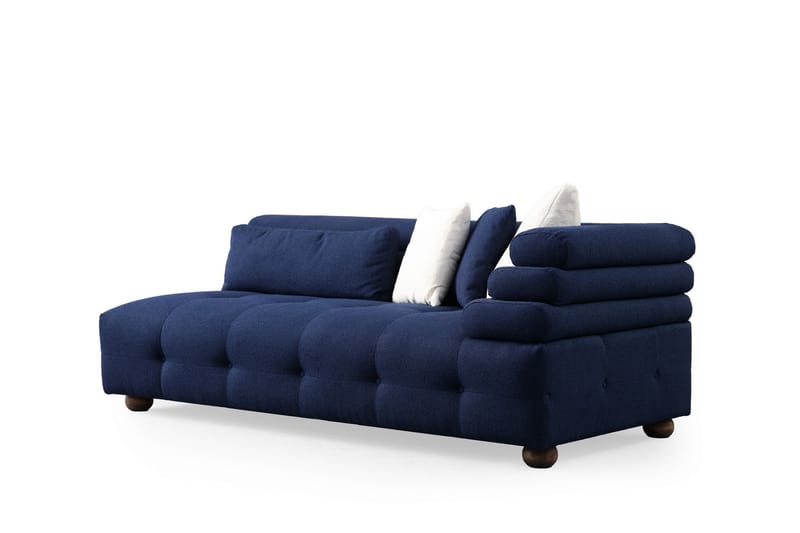 4-seters Sofa med Divan Namarta - Mørkeblå - Møbler - Sofaer - Sofaer med sjeselong - 4 seters sofa med divan