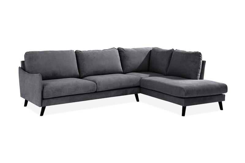 Sjeselongsofa Colt Lyx Høyre - Mørkegrå - Møbler - Sofaer - Sofaer med sjeselong - 4 seters sofa med divan