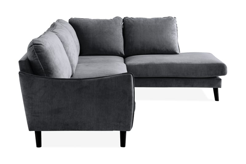 Sjeselongsofa Colt Lyx Høyre - Mørkegrå - Møbler - Sofaer - Sofaer med sjeselong - 4 seters sofa med divan