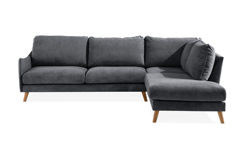 Sjeselongsofa Colt Lyx Høyre - Mørkegrå/Eik - Møbler - Sofaer - Sofaer med sjeselong - 4 seters sofa med divan