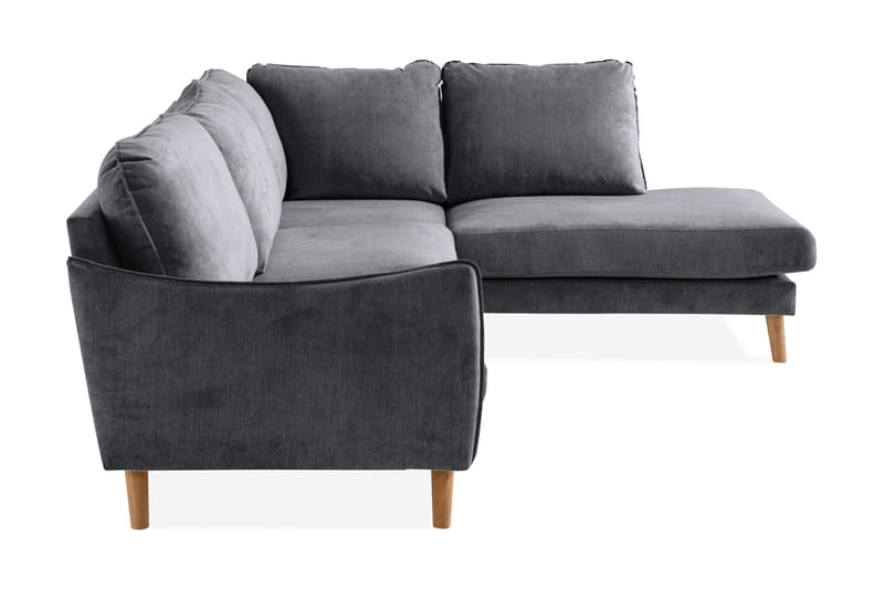 Sjeselongsofa Colt Lyx Høyre - Mørkegrå/Eik - Møbler - Sofaer - Sofaer med sjeselong - 4 seters sofa med divan