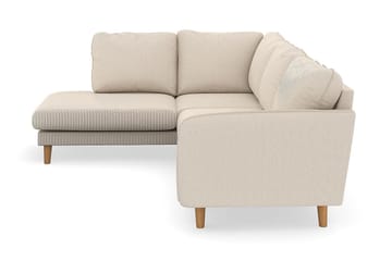 Sjeselongsofa Colt Lyx Venstre - Beige Kordfløyel - Møbler - Sofaer - Sofaer med sjeselong - 4 seters sofa med divan