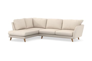 Sjeselongsofa Colt Lyx Venstre - Beige Kordfløyel - Møbler - Sofaer - Sofaer med sjeselong - 4 seters sofa med divan