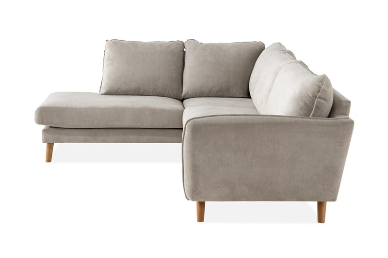 Sjeselongsofa Colt Lyx Venstre - Beige/Eik - Møbler - Sofaer - Sofaer med sjeselong - 4 seters sofa med divan