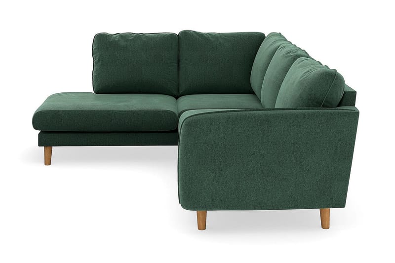 Sjeselongsofa Colt Lyx Venstre - Grønn Fløyel - Møbler - Sofaer - Sofaer med sjeselong - 4 seters sofa med divan