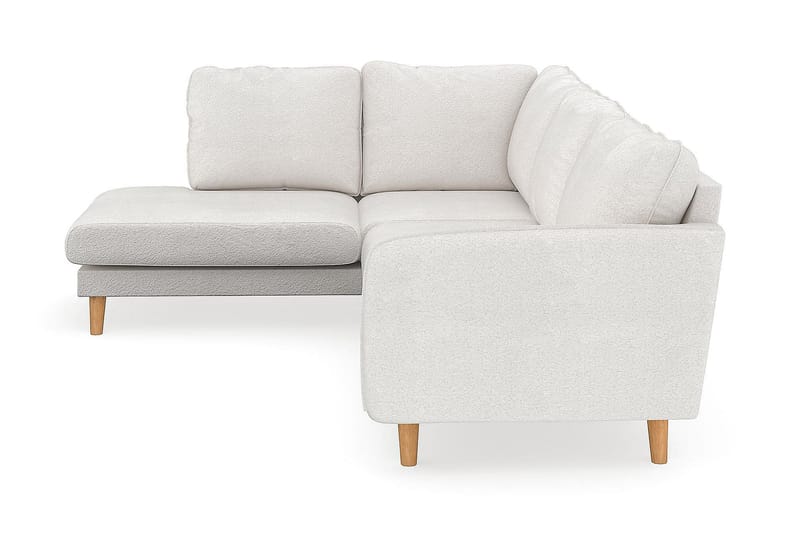 Sjeselongsofa Colt Lyx Venstre - Hvit|Bouclé - Møbler - Sofaer - Sofaer med sjeselong - 4 seters sofa med divan