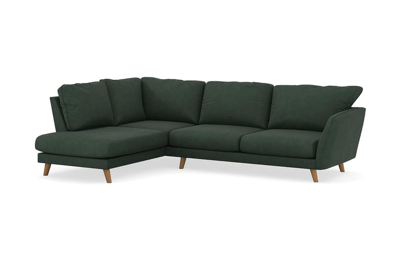 Sjeselongsofa Colt Lyx Venstre - Mørk grønn Kordfløyel - Møbler - Sofaer - Sofaer med sjeselong - 4 seters sofa med divan