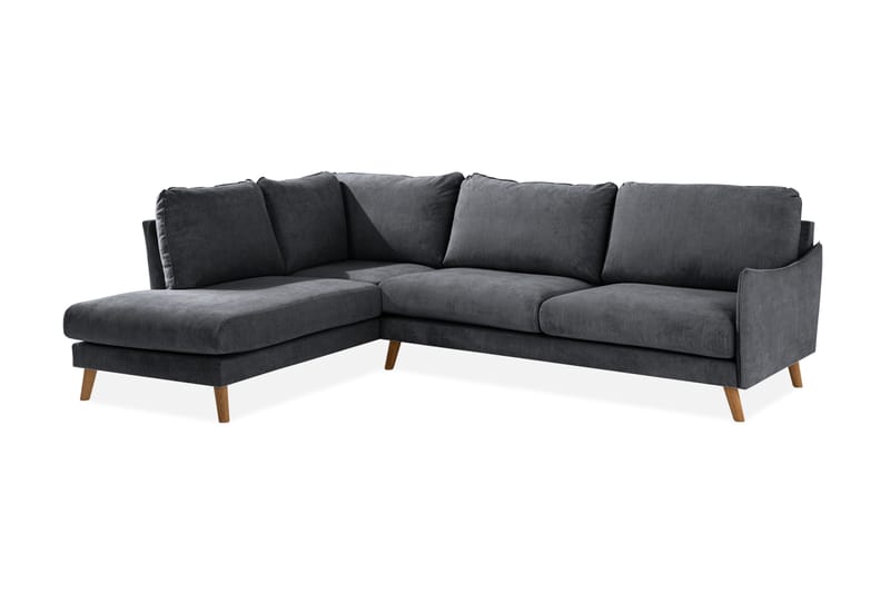 Sjeselongsofa Colt Lyx Venstre - Mørkegrå/Eik - Møbler - Sofaer - Sofaer med sjeselong - 4 seters sofa med divan