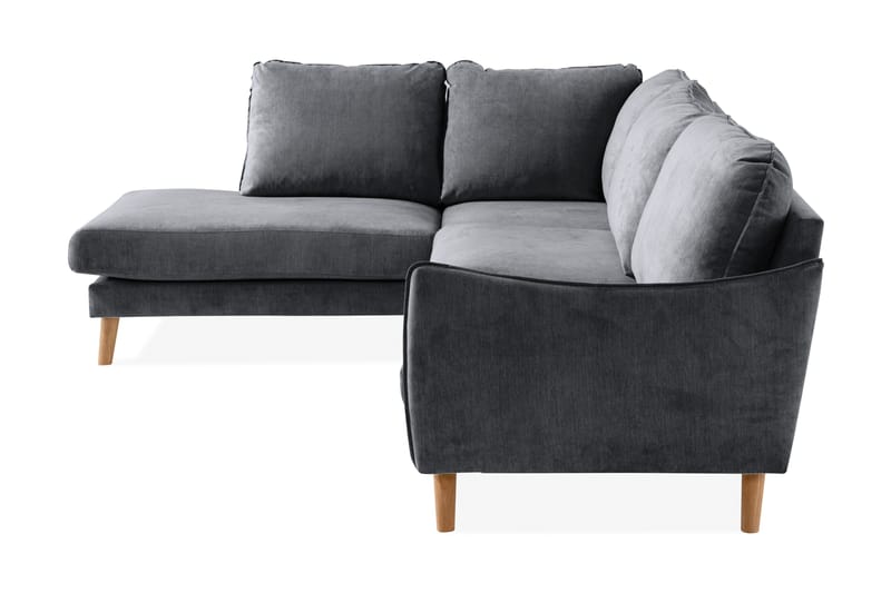 Sjeselongsofa Colt Lyx Venstre - Mørkegrå/Eik - Møbler - Sofaer - Sofaer med sjeselong - 4 seters sofa med divan