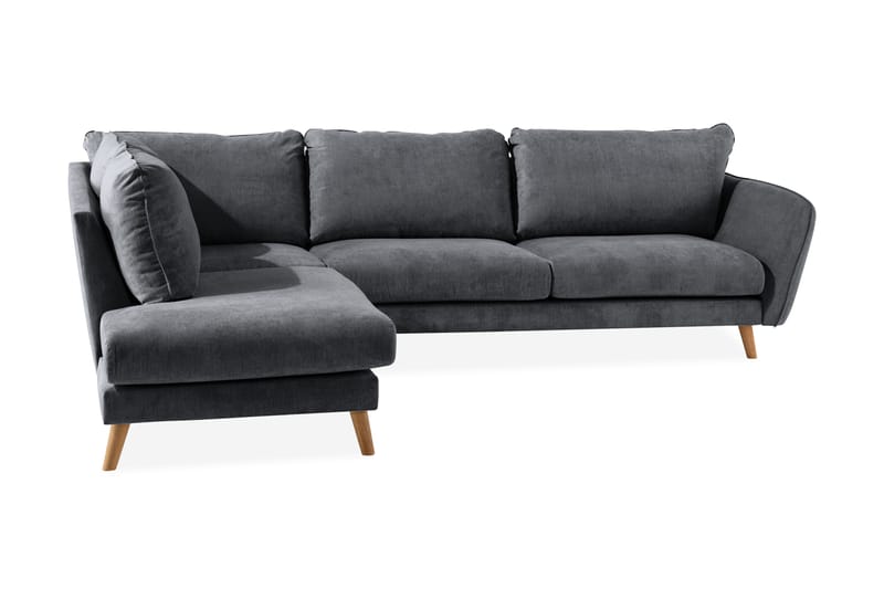 Sjeselongsofa Colt Lyx Venstre - Mørkegrå/Eik - Møbler - Sofaer - Sofaer med sjeselong - 4 seters sofa med divan