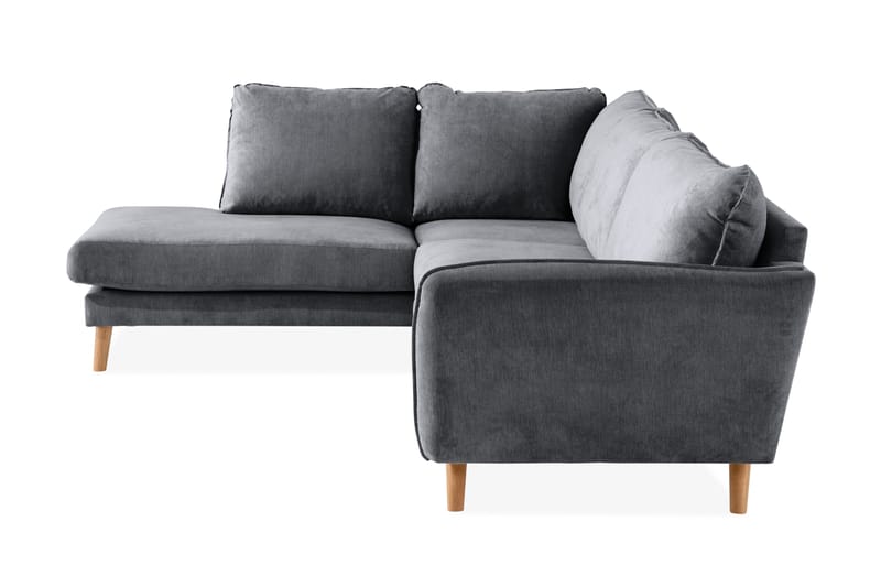 Sjeselongsofa Colt Lyx Venstre - Mørkegrå/Eik - Møbler - Sofaer - Sofaer med sjeselong - 4 seters sofa med divan