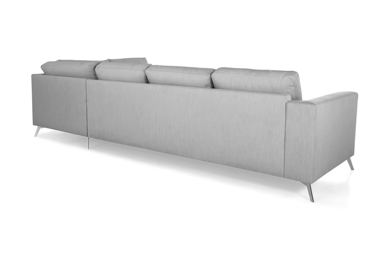 Sofa Friday Lyx 4-seter med Sjeselong Høyre - Grå - Møbler - Sofaer - Sofaer med sjeselong - 4 seters sofa med divan