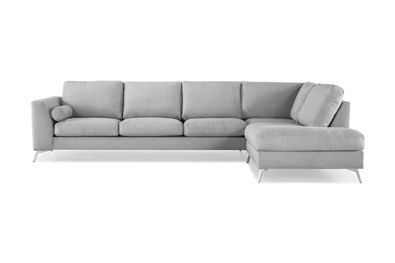 Sofa Friday Lyx 4-seter med Sjeselong Høyre - Grå - Møbler - Sofaer - Sofaer med sjeselong - 4 seters sofa med divan