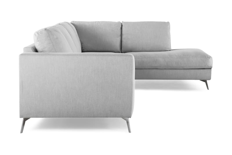 Sofa Friday Lyx 4-seter med Sjeselong Høyre - Grå - Møbler - Sofaer - Sofaer med sjeselong - 4 seters sofa med divan