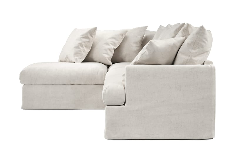 Sofa med Sjeselong Menard Venstre - Beige - Møbler - Sofaer - Sofaer med sjeselong - 4 seters sofa med divan