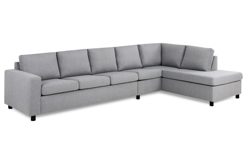 Sofa Nevada 4-seter med Sjeselong Høyre - Lysgrå - Møbler - Sofaer - Sofaer med sjeselong - 4 seters sofa med divan