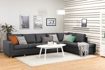 Sofa Nevada 4-seter med Sjeselong Høyre - Mørkgrå - Møbler - Sofaer - Sofaer med sjeselong - 4 seters sofa med divan