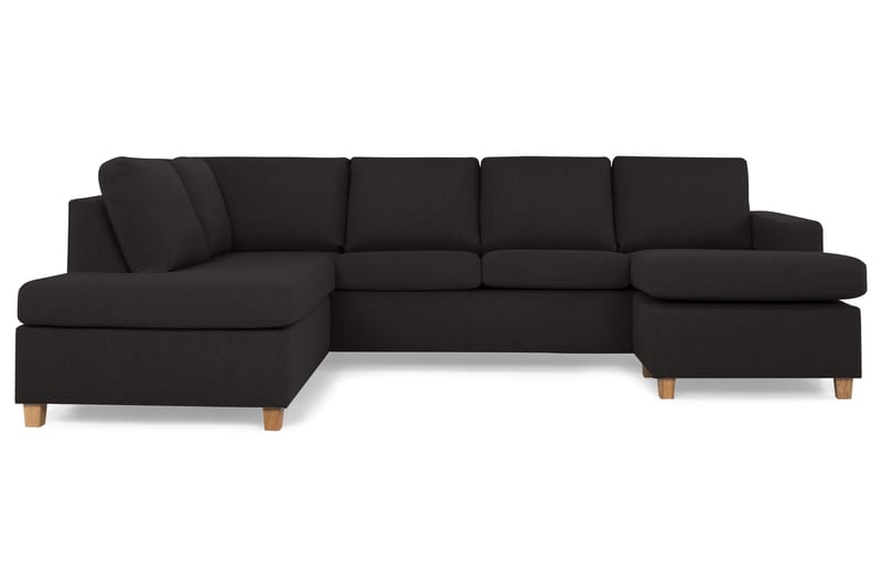 U-sofa Nevada Large Divan Høyre - Antrasitt - Møbler - Sofaer - Sofaer med sjeselong - 4 seters sofa med divan