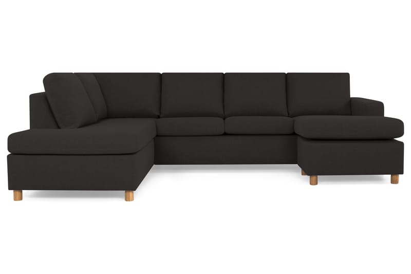 U-sofa Nevada Large Divan Høyre - Antrasitt - Møbler - Sofaer - Sofaer med sjeselong - 4 seters sofa med divan