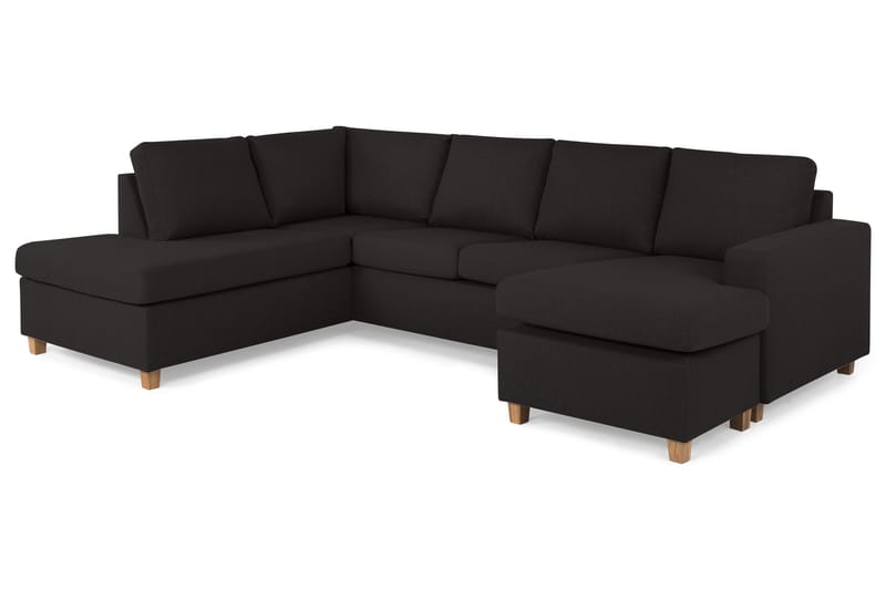 U-sofa Nevada Large Divan Høyre - Antrasitt - Møbler - Sofaer - Sofaer med sjeselong - 4 seters sofa med divan